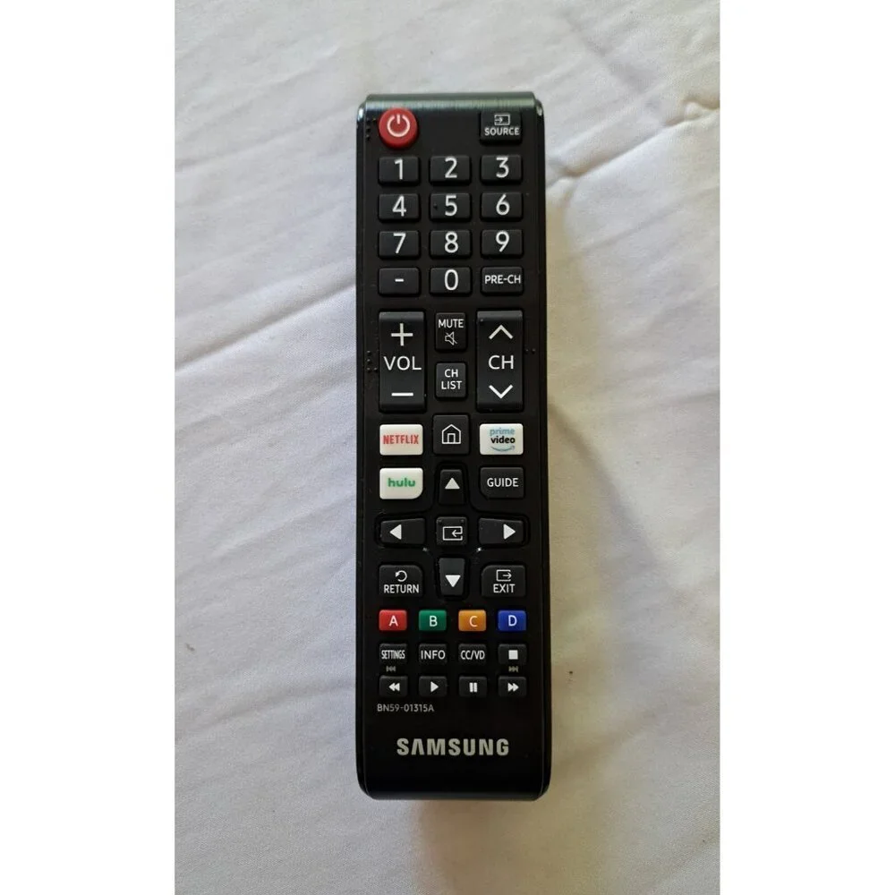 Samsung BN59-01315A Black Television Remote Control Rectangular Battery Operated